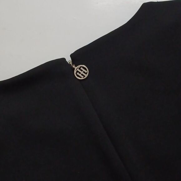 Tommy Hilfiger Black Sheath Dress with Bell Sleeves - Picture 14 of 16